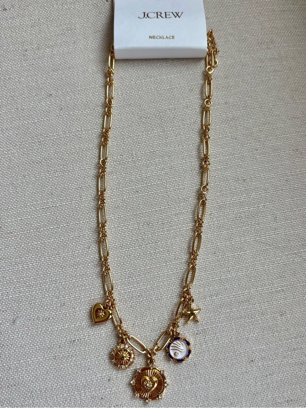 J. Crew Gold Multi-Charm Pendant Necklace - Picture 3 of 8